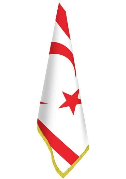 Kuzey Kıbrıs Türk Cumhuriyeti Bayrak - Ofis-Makam-Toplantı Odaları - Saçaklı Makam Bayrağı