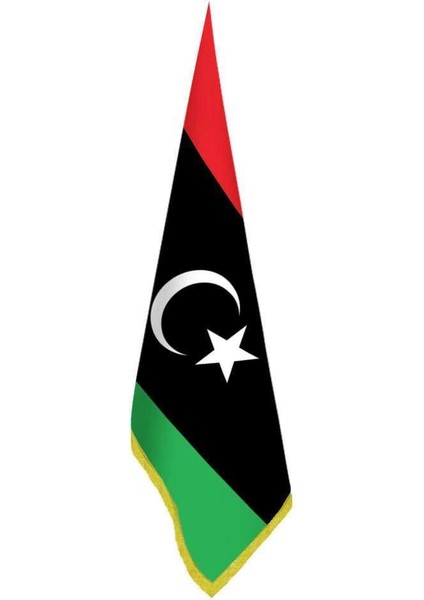 Libya Bayrağı - Ofis-Makam-Toplantı Odaları - Saçaklı Makam Bayrağı
