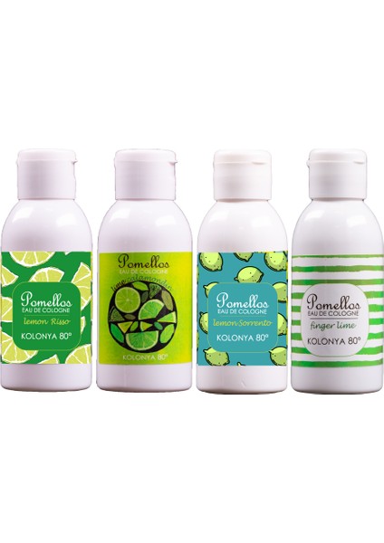 Lıme & Lemon 4'lü Kolonya Seti (4X100 Ml, 80 Derece, Pet Şişe) fiyatları