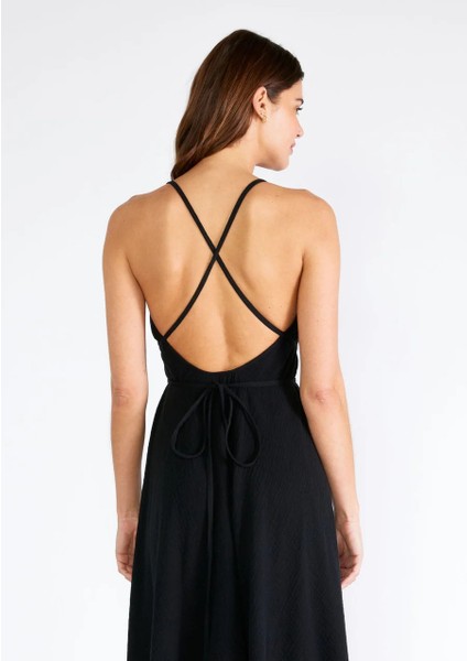 Kadın V Yaka Müslin Elbise-Çapraz Bağlamalı-2 Kat Müslin Kumaş, %100 Pamuk – Yazlık, Günlük, Plaj. fırsatları