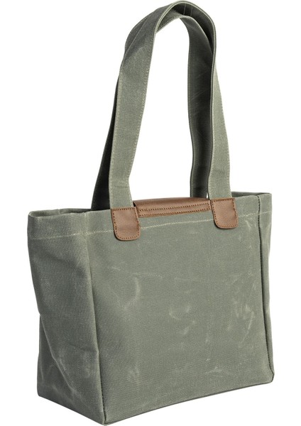 Yeşil Kanvas Efektli Orta Boy Omuz Çantası fiyatları