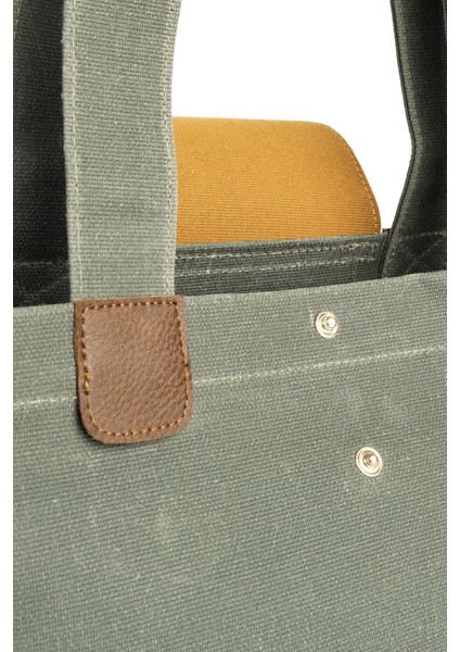 Yeşil Kanvas Efektli Orta Boy Omuz Çantası indirimleri