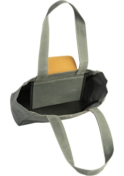 Yeşil Kanvas Efektli Orta Boy Omuz Çantası