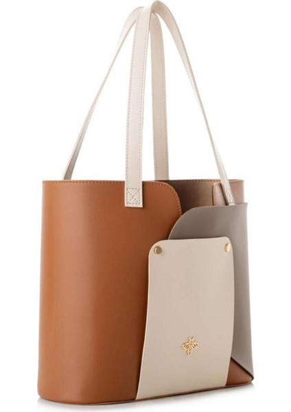 Kadın El ve Omuz Çantası, Şık ve Hafif, Kahverengi, Dayanıklı ve Kullanışlı