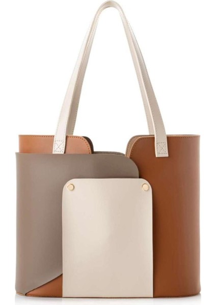 Kadın El ve Omuz Çantası, Şık ve Hafif, Kahverengi, Dayanıklı ve Kullanışlı modelleri