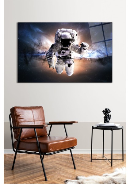 Uzayda Astronot Yatay Cam Tablo, Modern Ev Ofis Dekoru, Hediyelik Duvar Dekorasyonu, Kırılmaz Cam fiyatları