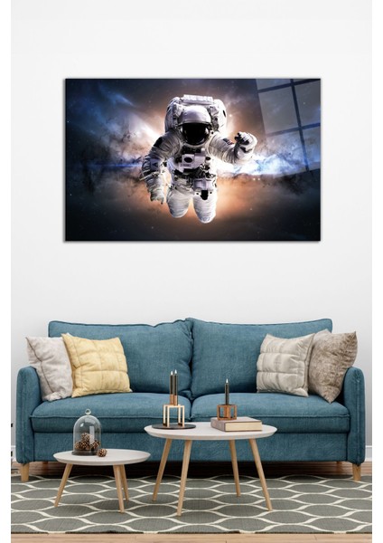 Uzayda Astronot Yatay Cam Tablo, Modern Ev Ofis Dekoru, Hediyelik Duvar Dekorasyonu, Kırılmaz Cam modelleri