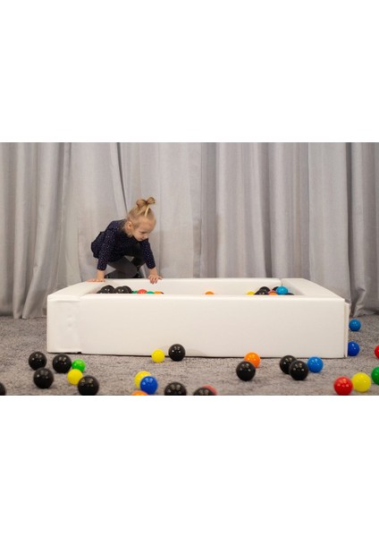 25CM Yüksekliğinde Sünger Top Havuzu, Renk Beyaz (Toplar ve Diğer Aksesuarlar Dahil Değil) fiyatları