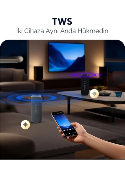 Nowgo F6 20w Rgb Speaker Taşınabilir Kablosuz Bluetooth Hoparlör Gri