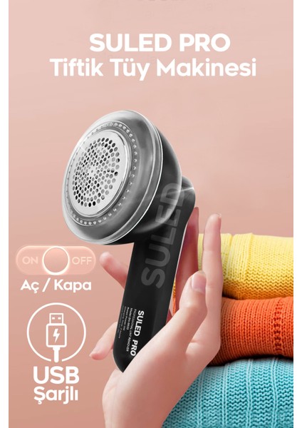 Tiftik Tüy Toplama Makinesi USB Şarjlı Kazak Kumaş Elbise Tüy Toplayıcı