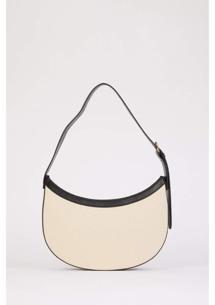 Şık Bej Kanvas Görünümlü Suni Deri Omuz Çantası E3751AXNS modelleri