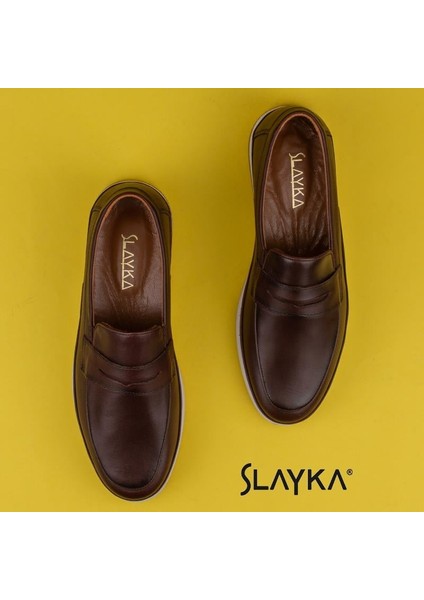 Kahverengi Elite Hakiki Deri Erkek Casual Ayakkabı fırsatları