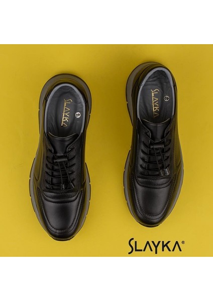 Siyah Aeroflex Hakiki Deri Erkek Casual Ayakkabı fırsatları