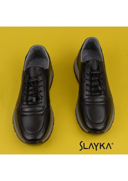 Siyah Aeroflex Hakiki Deri Erkek Casual Ayakkabı indirimleri