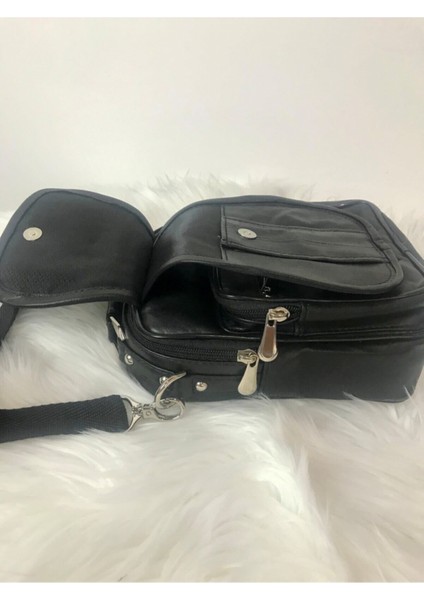 Siyah Hakiki Kuzu Derisi Erkek El ve Omuz Çantası, Şık ve Dayanıklı Tasarım fiyatları