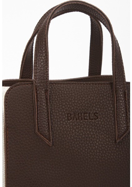 Şık Kahverengi Kanvas ve Deri Omuz ve El Çantası modelleri