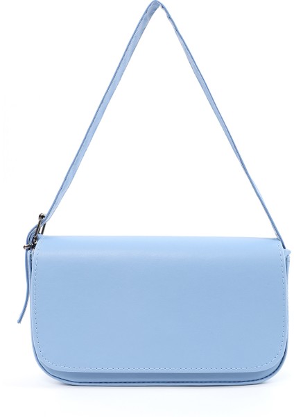 Mavi Shk183 Kapaklı Suni Deri Ayarlabilir Askılı Baget Model El, Kol Ve Omuz Çantası