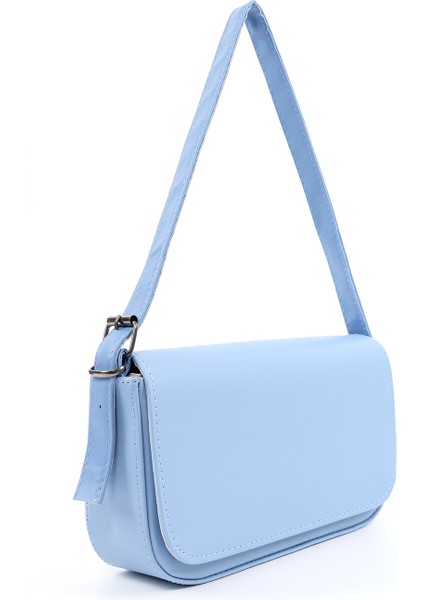 Mavi Shk183 Kapaklı Suni Deri Ayarlabilir Askılı Baget Model El, Kol Ve Omuz Çantası fiyatları