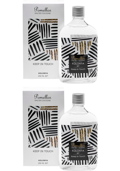 Kolonya Keep In Touch 2 Adet (2X250 Ml, 80 Derece. Cam Şişe)