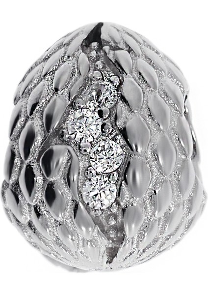 Kadın Çatlamış Yumurtanın Içindeki Güzellik Temalı Gümüş Charm