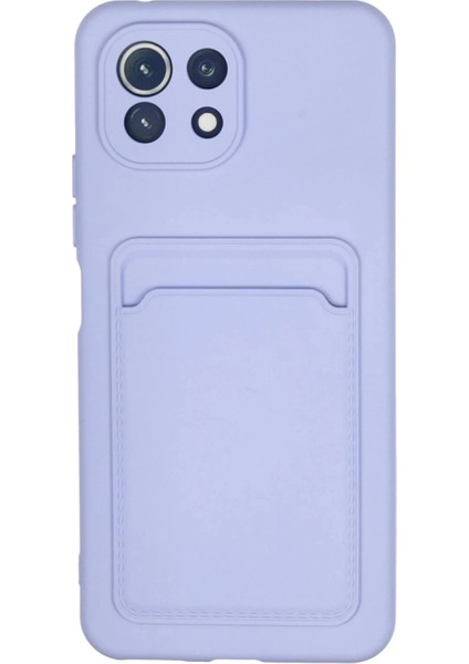 Xiaomi Mi 11 Kılıf Kelvin Kartvizitli Silikon - Lila