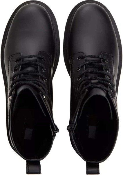 Erkek Kauçuk Kaplamalı Bağcıklı ve Fermuarlı Bot - Siyah indirimleri