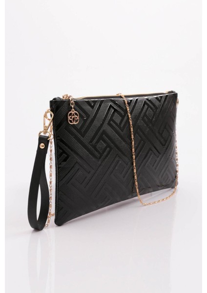 Şık Siyah Rugan Omuz Çantası Ayna Detaylı, Modern ve Kullanışlı Tasarım fiyatları