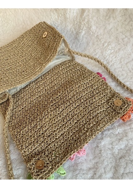 Renkli Hasır Çiçekli Çanta, Şık ve Hafif, Günlük Kullanım Için Mükemmel Seçim indirimleri