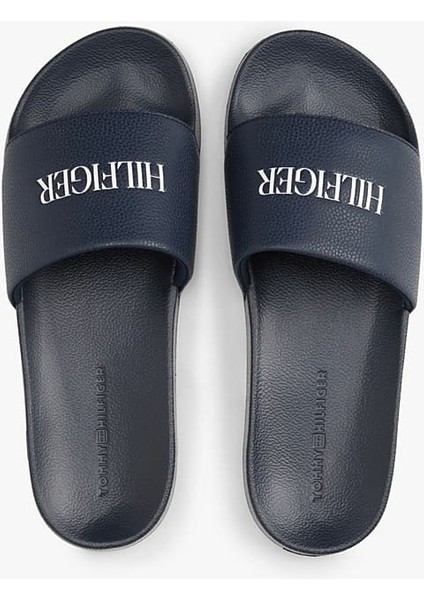 Erkek Logo Baskılı Havuz Terliği - Lacivert indirimleri