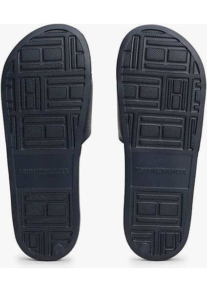 Erkek Logo Baskılı Havuz Terliği - Lacivert