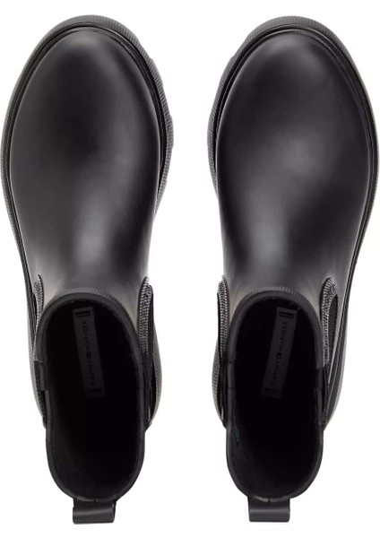 Kadın Warm Lining Chelsea Yağmur Botu - Siyah indirimleri