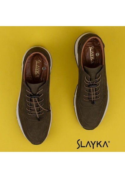 Haki Aeroflex Hakiki Deri Erkek Casual Ayakkabı fırsatları