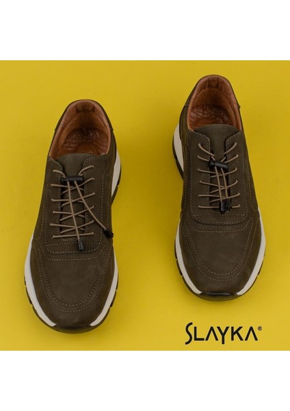 Haki Aeroflex Hakiki Deri Erkek Casual Ayakkabı indirimleri
