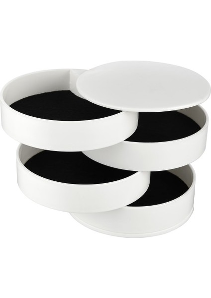 Katlı Açılabilir Takı ve Aksesuar Organizeri, Beyaz, Pratik ve Şık Tasarım