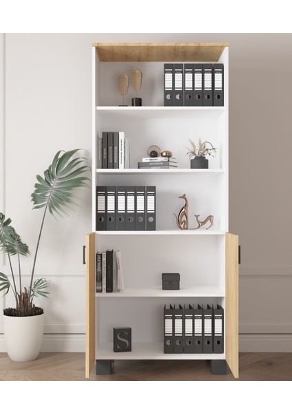 Safir Meşe Kilitli 2 Kapaklı Ofis Dolabı fiyatları