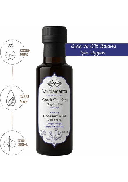 Soğuk Sıkım Çörek Otu Yağı 100 ml Doğal Saf