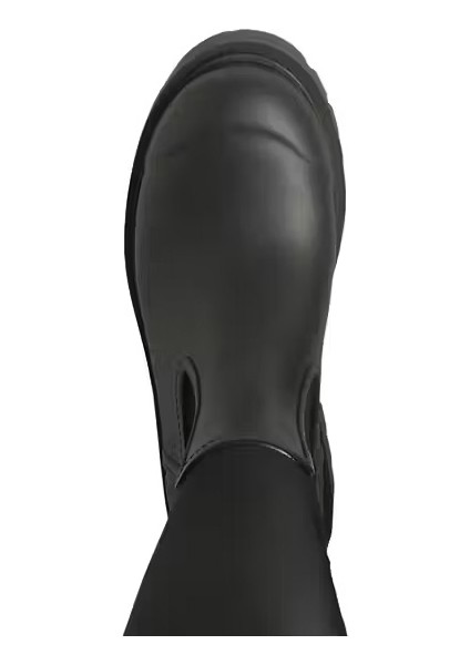 Kadın Traktör Tabanlı Neopren Kumaşlı Yağmur Çizmesi - Siyah fırsatları