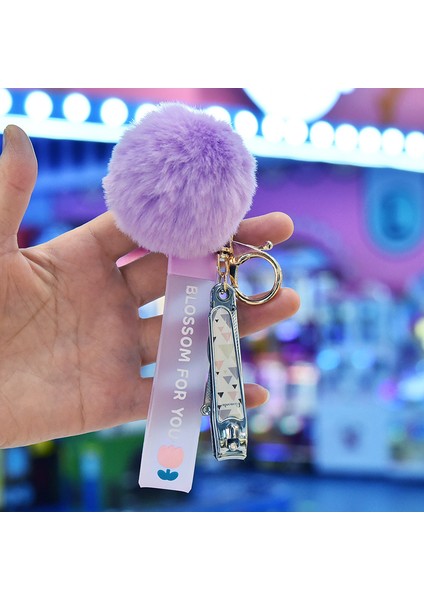 Anahtarlık Sevimli Kürk Topu Tırnak Makası El Ipi Anahtarlık Çanta Küçük Aksesuarlar (Yurt Dışından)
