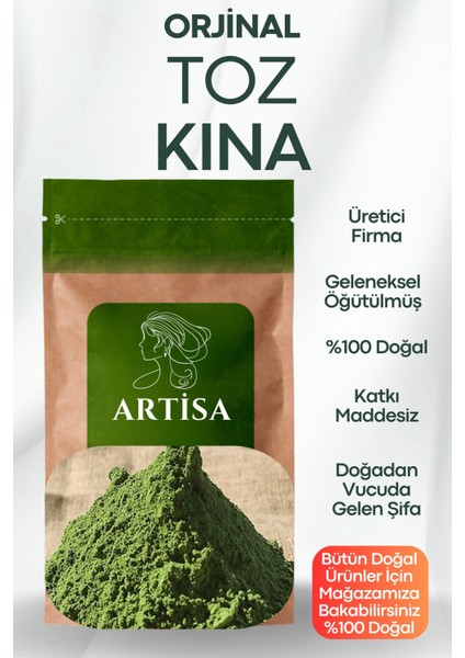 Doğal Kına 200 gr ( Katkısız, Yeşil )