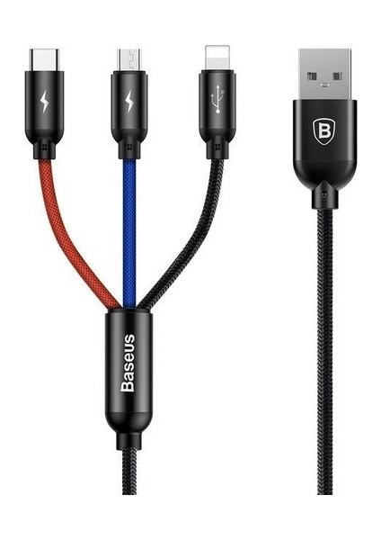 Lightning, Micro, Type C 30 cm Şarj Kablosu - CAMLT-ASY01