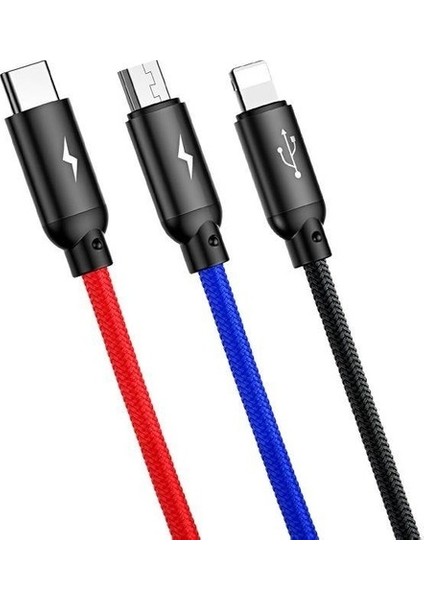 Lightning, Micro, Type C 30 cm Şarj Kablosu - CAMLT-ASY01 fiyatları