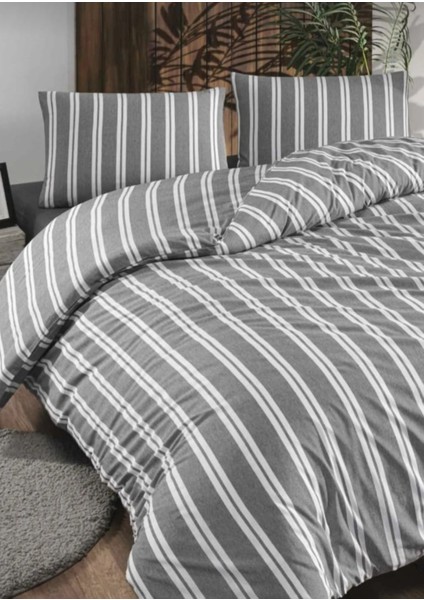 Çift Kişilik Desenli Nevresim Takımı Lastikli Çarşaf ve 2 Adet Yastık Kılıfı