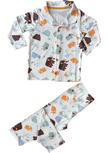 Önden Düğmeli %95 Bambu Pijama Takımı (2-6 Yaş) fiyatları
