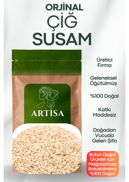 Doğal Çiğ Susam 200 gr ( Taze Mahsül, Katkısız, Ekonomik )