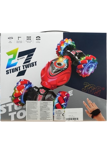 Bileklik Kumandalı Şarjlı Stunt Car Twist Akrobat Araba Mavi fiyatları