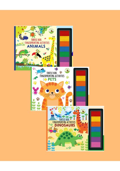Fingerprint Activities Serisi 3'lü (Animals - Pets - Dinosaurs)