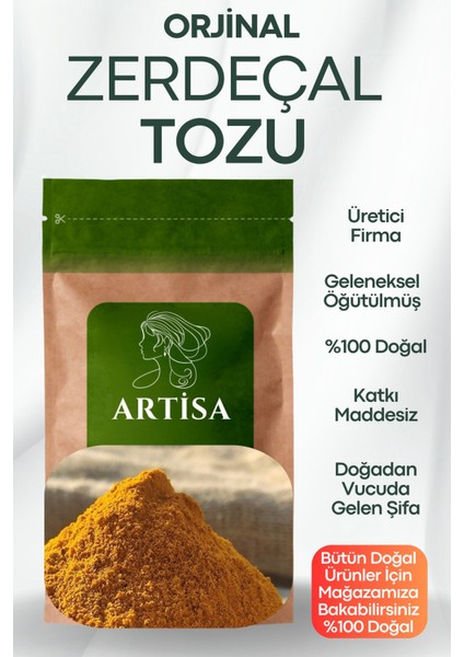 Doğal Zerdeçal Tozu 100 gr ( Taze Mahsül, Katkısız, Ekonomik )