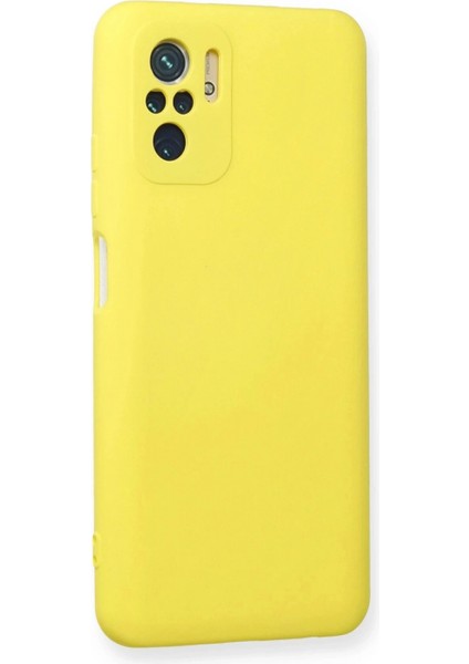Xiaomi Redmi Note 10 Kılıf Nano Içi Kadife Silikon - Sarı fiyatları