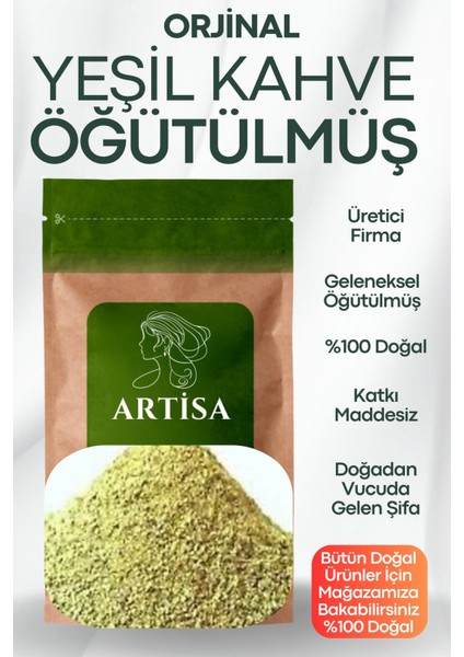Doğal Yeşil Kahve Öğütülmüş 200 gr ( Taze Mahsül, Katkısız, Ekonomik )