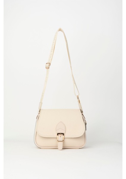 Şık Kadın Krem 4 Cepli Kapaklı Kolon Askılı Fermuar ve Çıt Çıt Kapama Çanta fırsatları